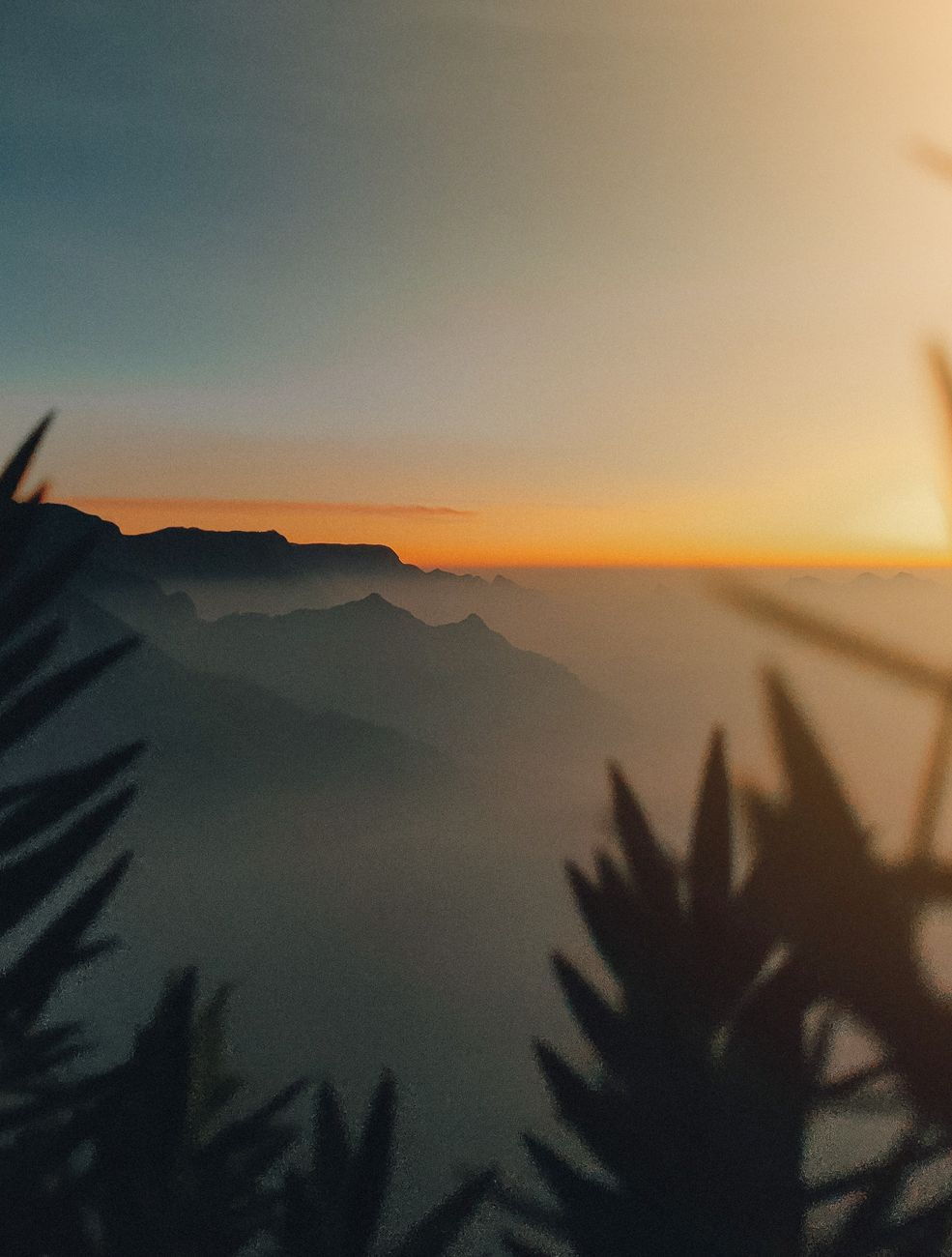 Gorgeous misty African mountain scenic views